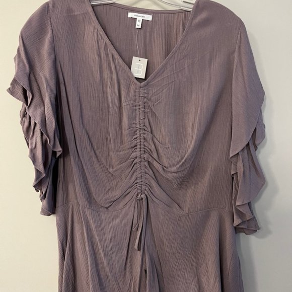 NWT Maurice's Mauve Flutter Blouse - Medium - Picture 2 of 4